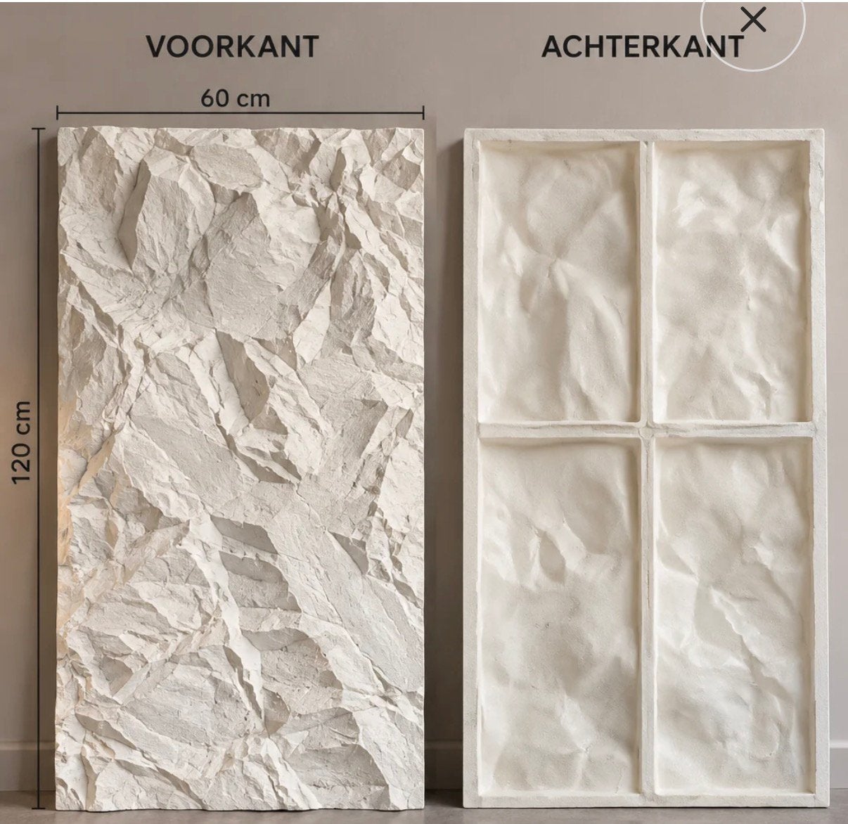 PU 3D wandpaneel 60/120cm, 120 cm, Ophalen of Verzenden, Kunststof, Wit