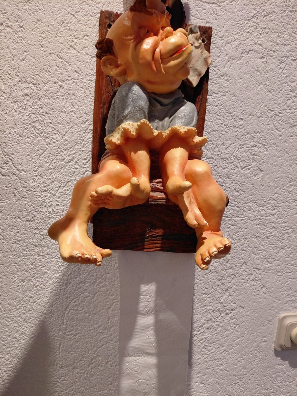 Grappige laaf wc-rolhouder, Meerkleurig, Overige stijlen, Kunststof, Ophalen of Verzenden