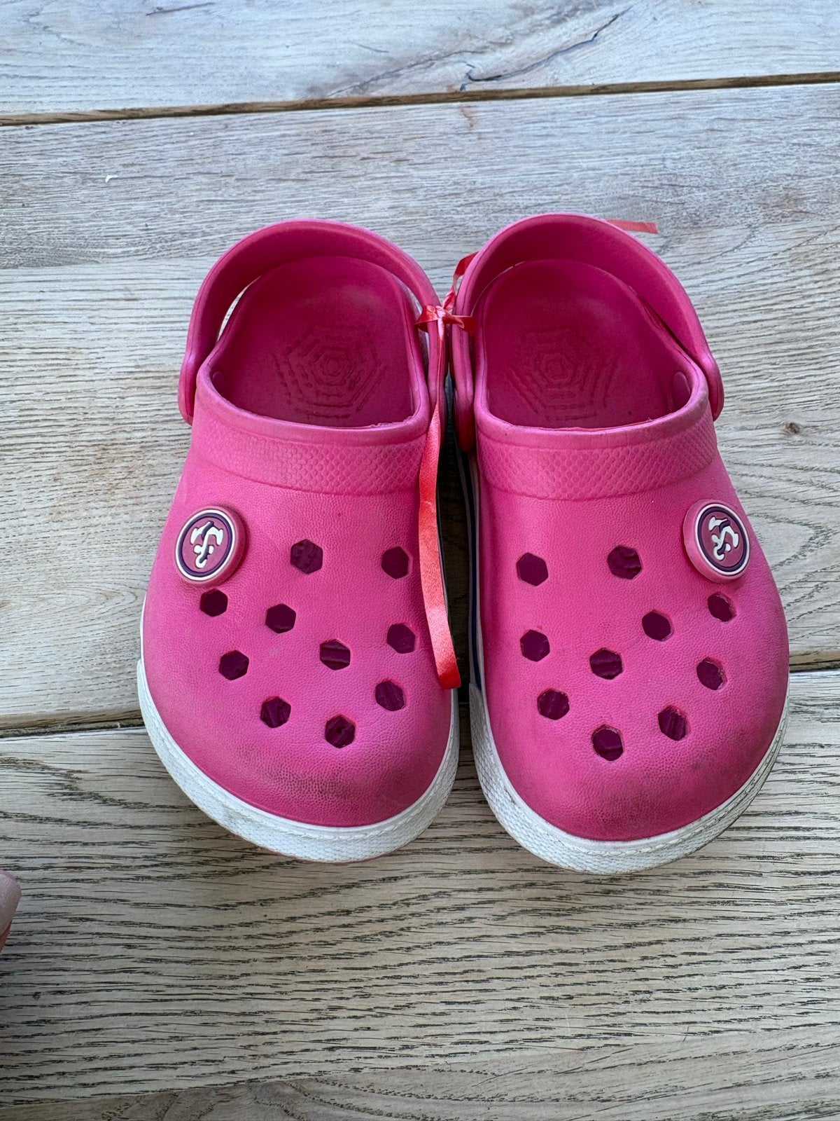 Roze Crocs voor meisjes, maat 26/27, Ophalen, Gebruikt, Meisje, Schoenen