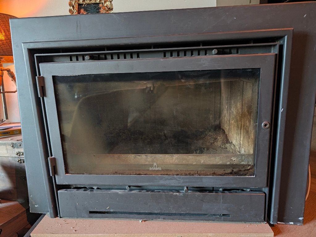 Barbas 5-9KW Inbouwhaard / Houtkachel, Ophalen of Verzenden, Gebruikt, Inbouwhaard, Houthaard