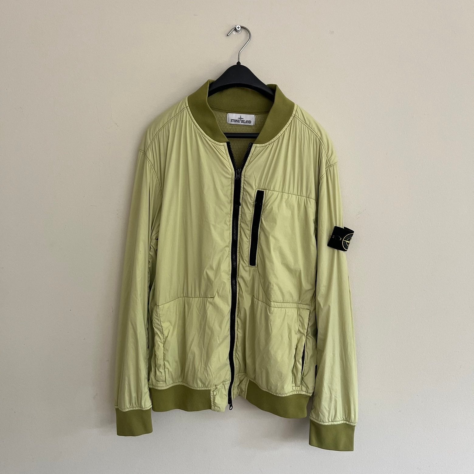 Stone Island Skin Touch Nylon-TC Bomberjack - Maat M, Kleding | Heren, Ophalen of Verzenden, Gedragen, Maat 48/50 (M), Groen