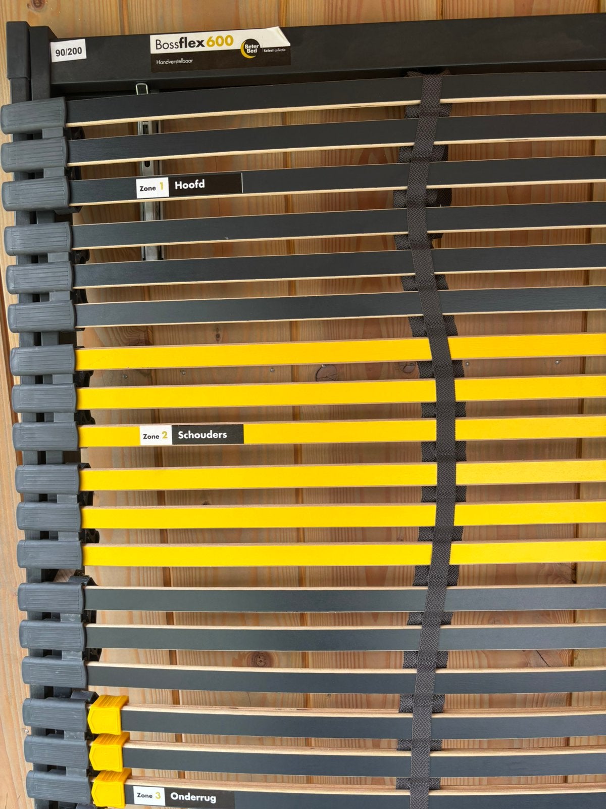 Volledig verstelbare lattenbodem Bossflex 600, Ophalen, 90 cm, Eenpersoons, Zo goed als nieuw