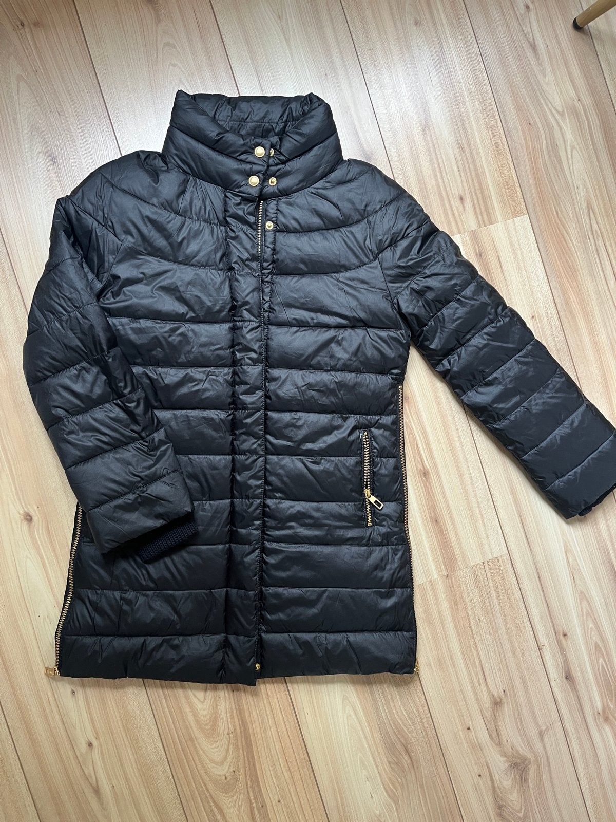 River Woods Zwarte Gewatteerde Jas Maat XS, Ophalen of Verzenden, Nieuw, Maat 34 (XS) of kleiner, Zwart