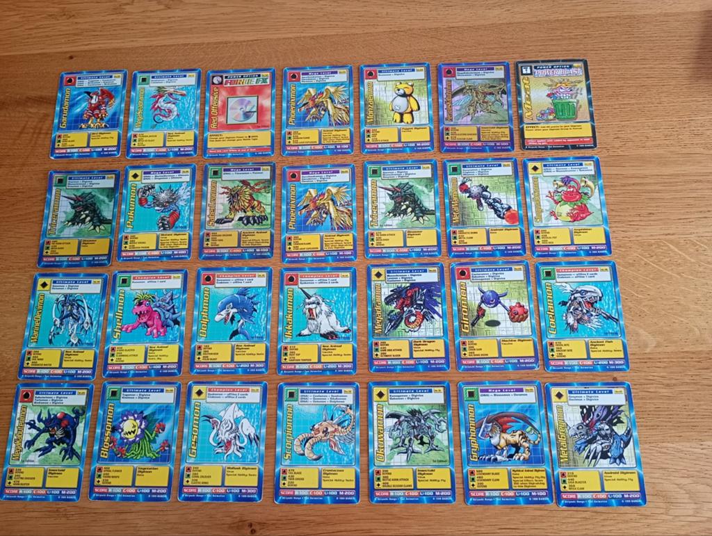 Digimon kaarten uit 1999, Ophalen, Zo goed als nieuw, Meerdere kaarten, Foil