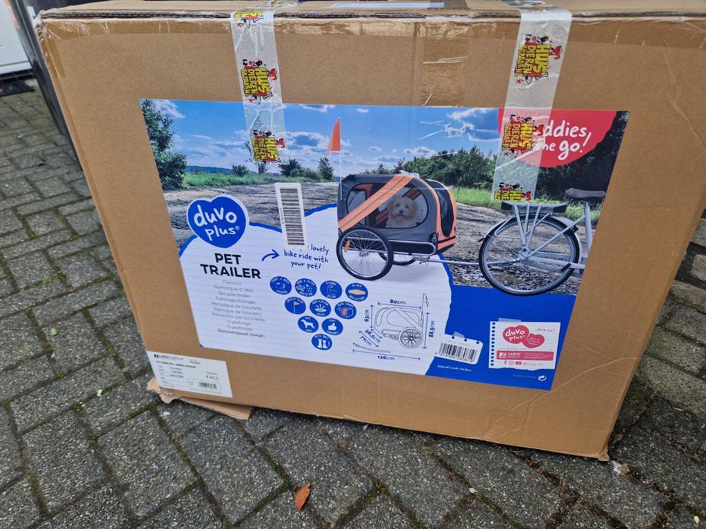 Duvo Plus Hondenkar Fietskar super netjes!, Ophalen of Verzenden, Zo goed als nieuw