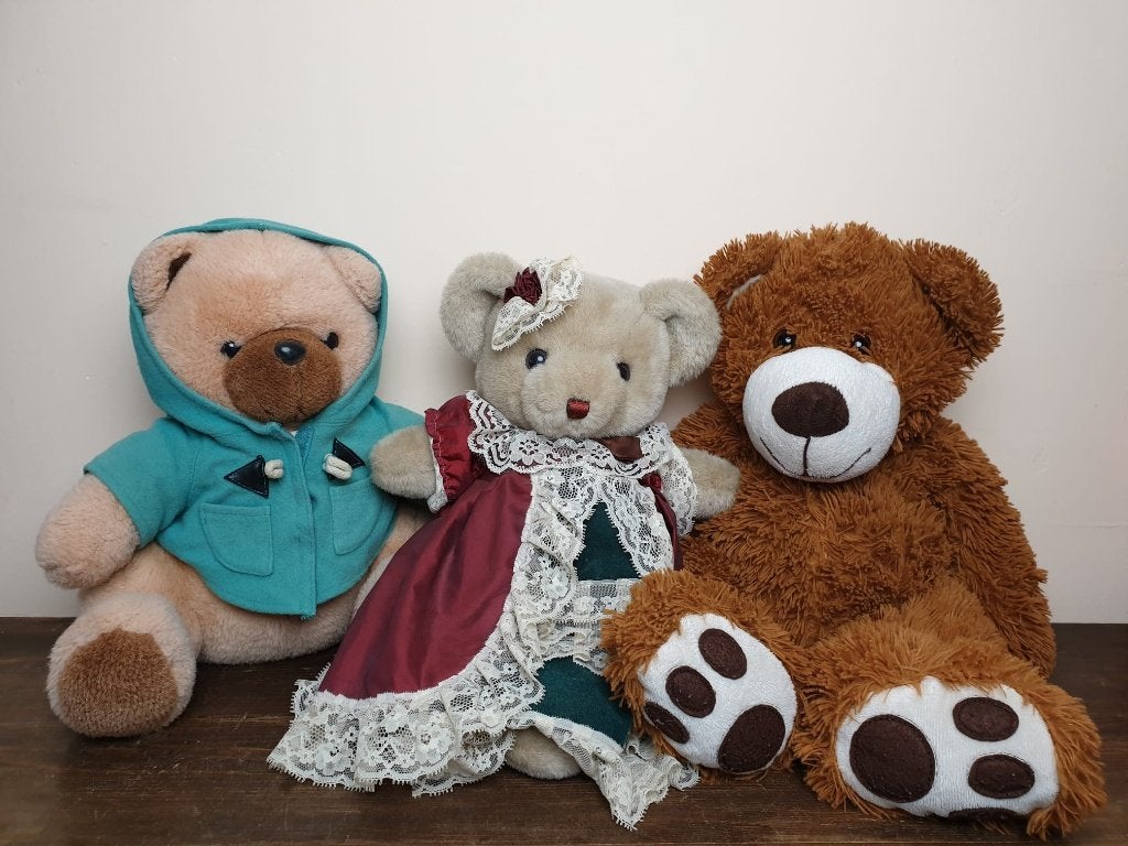 Set van 3 vintage teddyberen L. Dake & ZN beer, Ophalen, Zo goed als nieuw, Stoffen beer, Overige merken