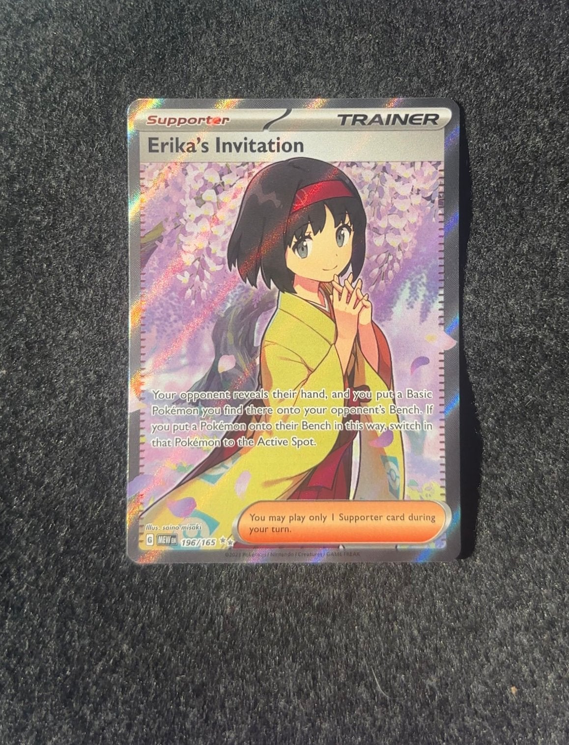 Erika’s Invitation #196 | Pokemon 151 | Ruilen Mogelijk, Ophalen of Verzenden, Zo goed als nieuw, Foil