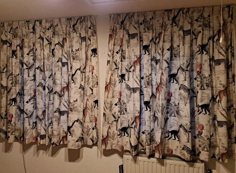 Jungle gordijnen, zgan, Ophalen of Verzenden