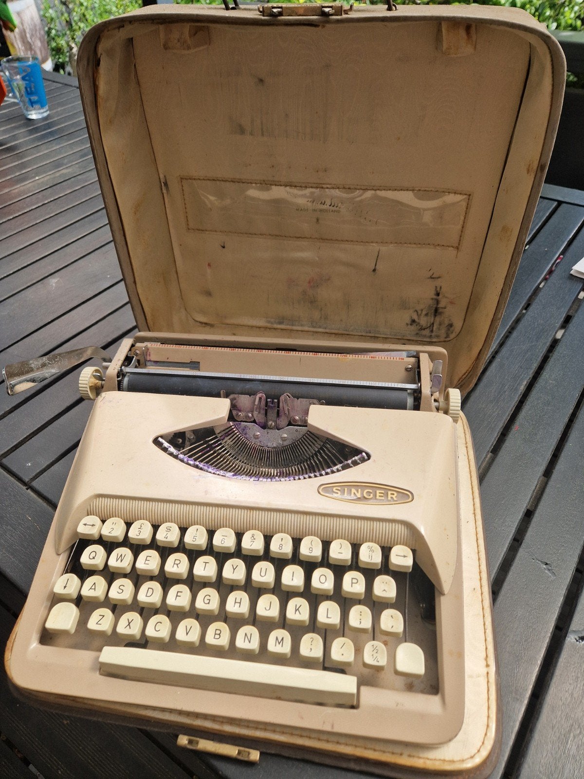 Oude Singer typemachine, Antiek en Kunst, Antiek | Kantoor en Zakelijk, Ophalen of Verzenden