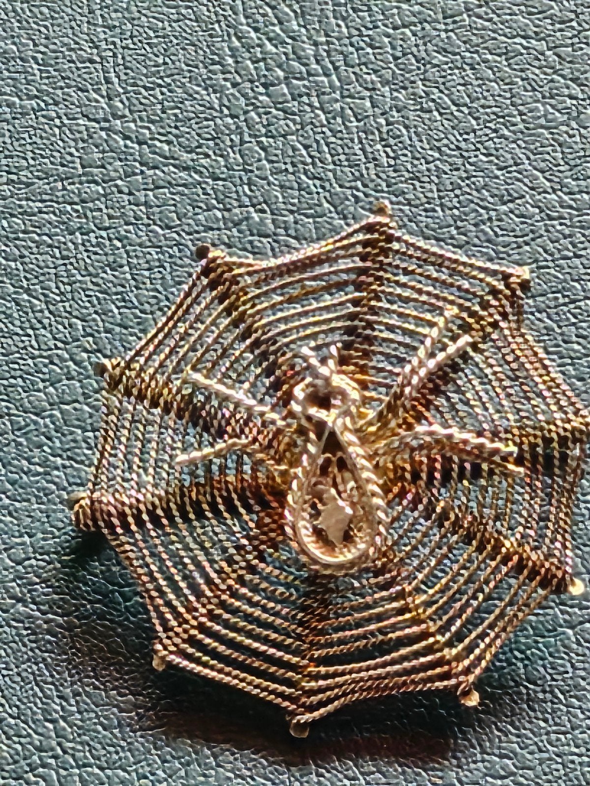 Antieke Franse 1798/1809 Zilveren Spinnenweb Broche met Haan, Ophalen of Verzenden, Zilver, Broche