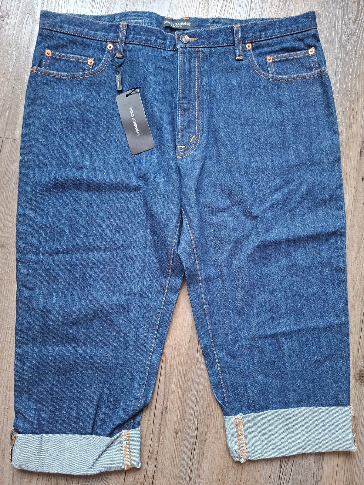 DOLCE & GABANNA cropped jeans maat 52 (W36), Kleding | Heren, W36 - W38 (confectie 52/54), Dolce & Gabbana, Blauw, Nieuw