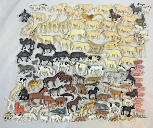 Grote plastic Dieren figuren Verzameling vintage 70s 80s set, Verzenden
