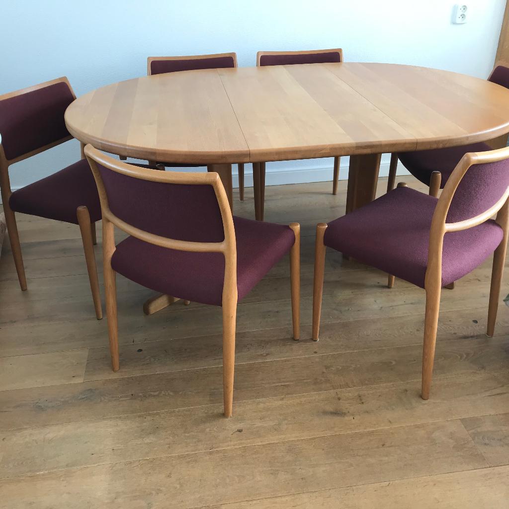 Skovmand Andersen Moller Eiken uitschuifbare tafel Deens, Ophalen