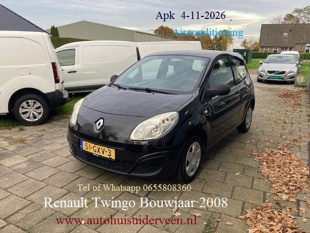 RENAULT Twingo 1.2 8V (TWINGO II) Authentique Airco, Auto's, Renault, Gebruikt, 31 €/maand, Zwart, Origineel Nederlands