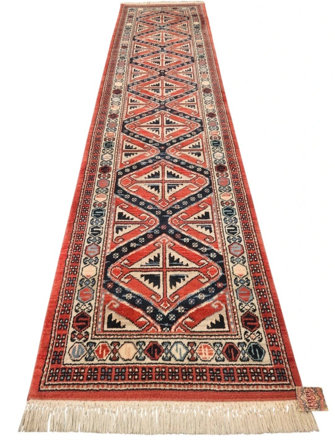Vintage oosters wol Shirvan tapijt loper runner 73x300cm, Vintage, Traditioneel, Oosters, 200 cm of meer, Zo goed als nieuw, Www.hypepopup.nl