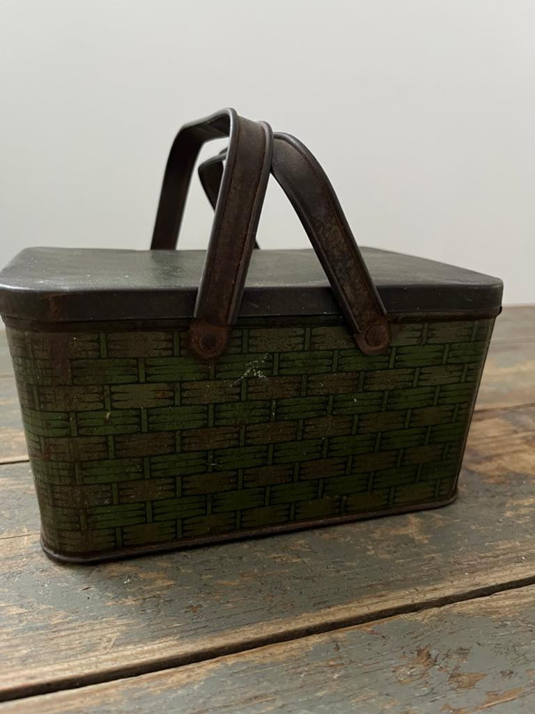 VERZAMELOBJECT! ANTIEK BLIK LUNCHBOX US MARINE CUT PLUG DECO, Ophalen of Verzenden
