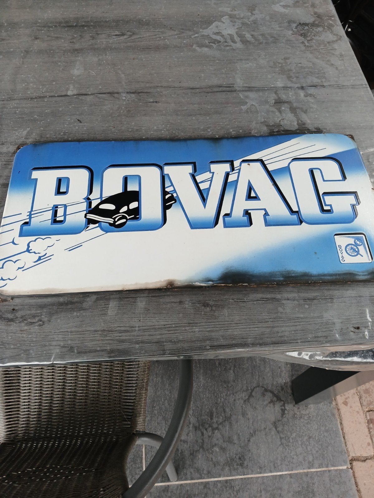 emaille bovag bord, Ophalen of Verzenden, Gebruikt, Reclamebord