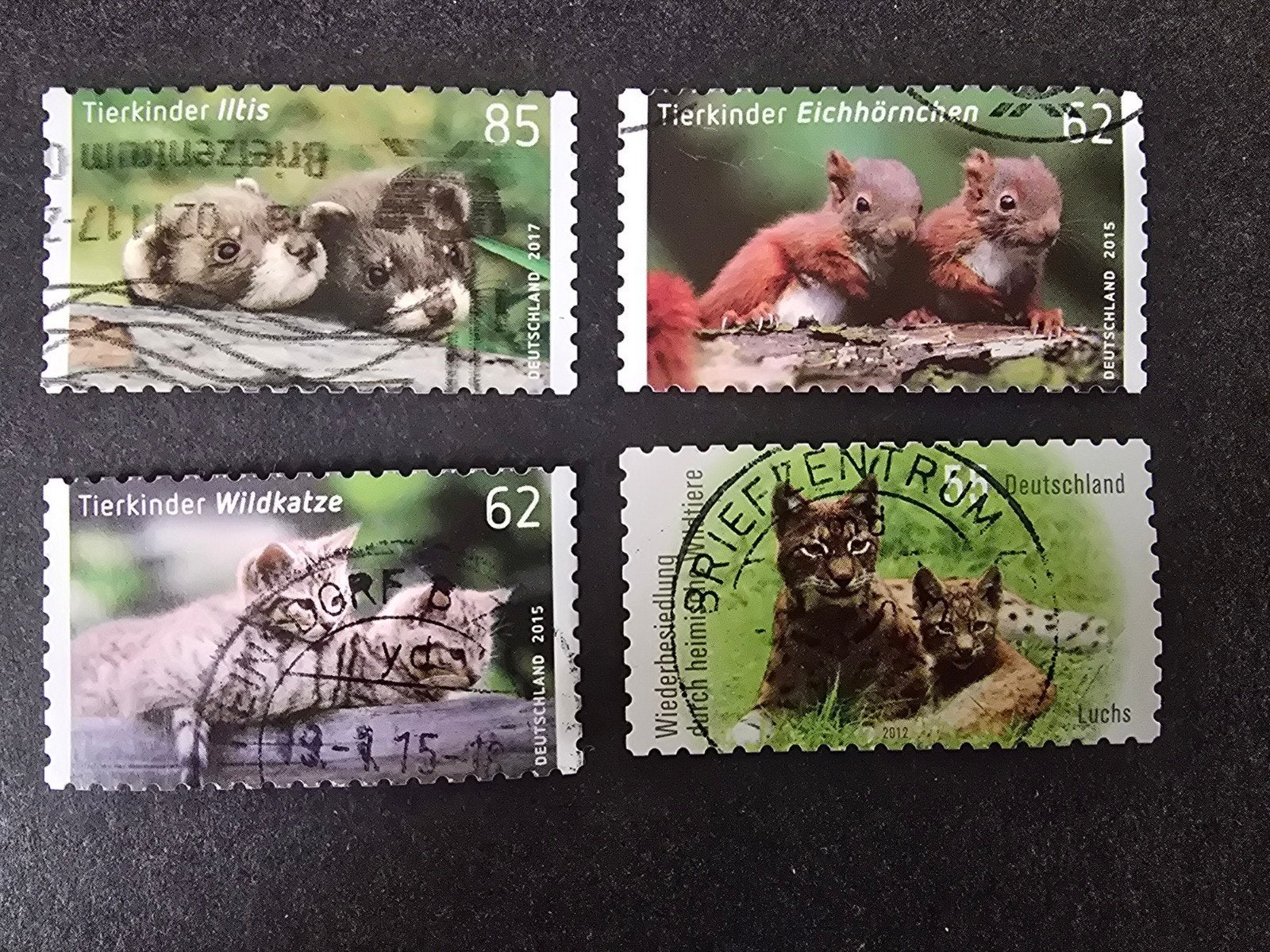 Postzegels Duitsland 2012-2015-2017 - Dieren 2, Ophalen of Verzenden, 1990 tot heden, Gestempeld