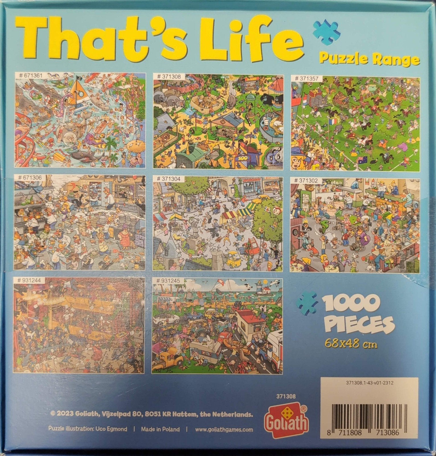 Goliath That's Life Dierentuin 1000 stukjes, Ophalen of Verzenden, 500 t/m 1500 stukjes, Nieuw, Legpuzzel