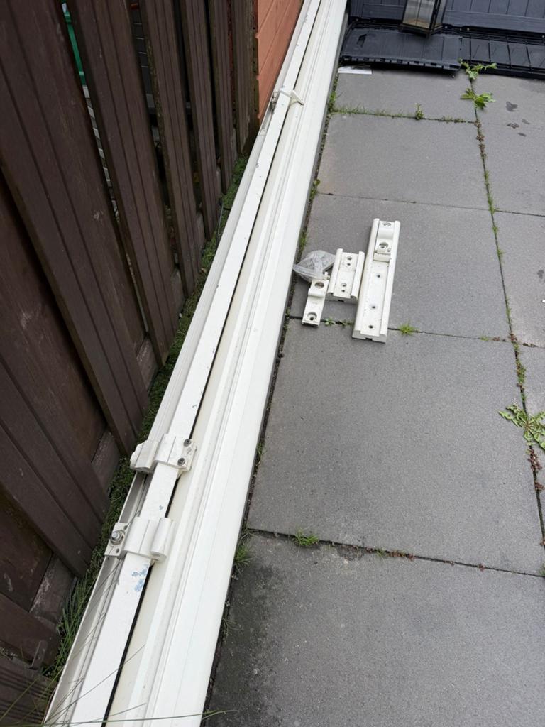 Elektrisch zonnescherm 4m breed, Gebruikt, Elektrisch, Ophalen of Verzenden, 250 cm tot 450 cm