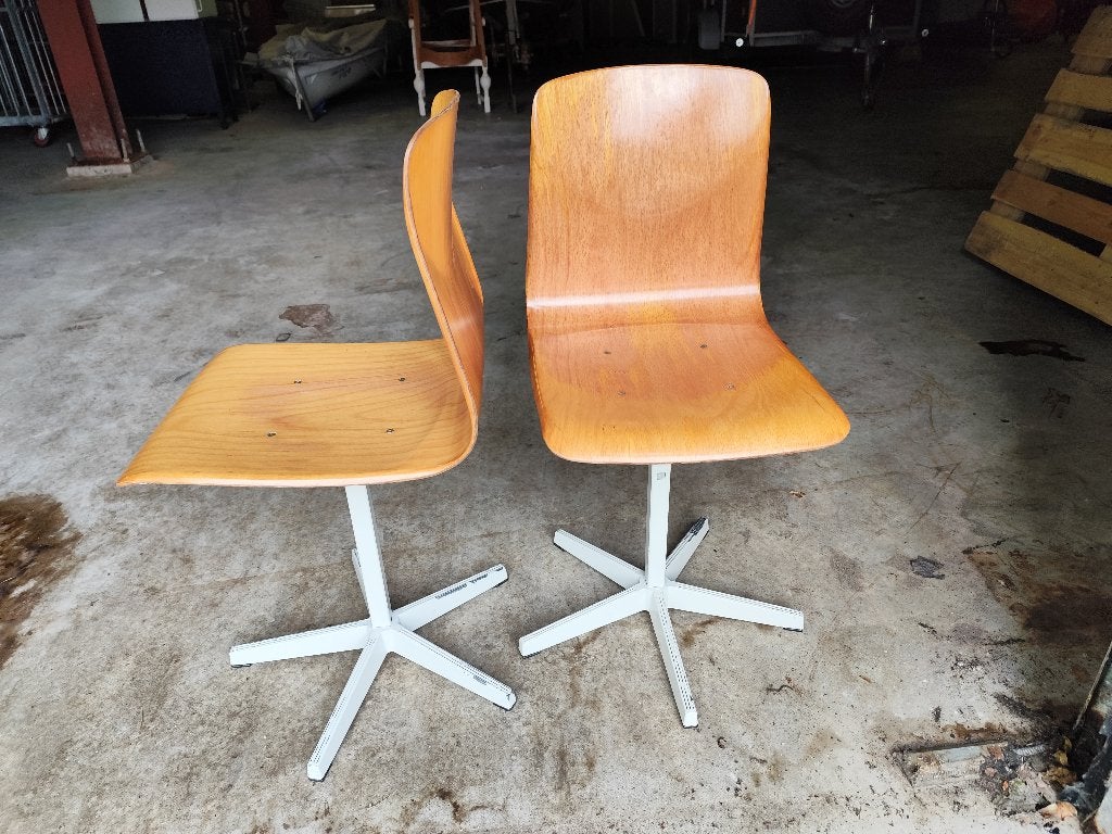 6x Industriële kinderstoel Woodmark Pagholz lichtbruin, Ophalen, Gebruikt, Bruin, Woodmark