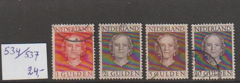 NVPH 534-537 gestempeld, Postzegels en Munten, Postzegels | Nederland, Ophalen of Verzenden, Gestempeld