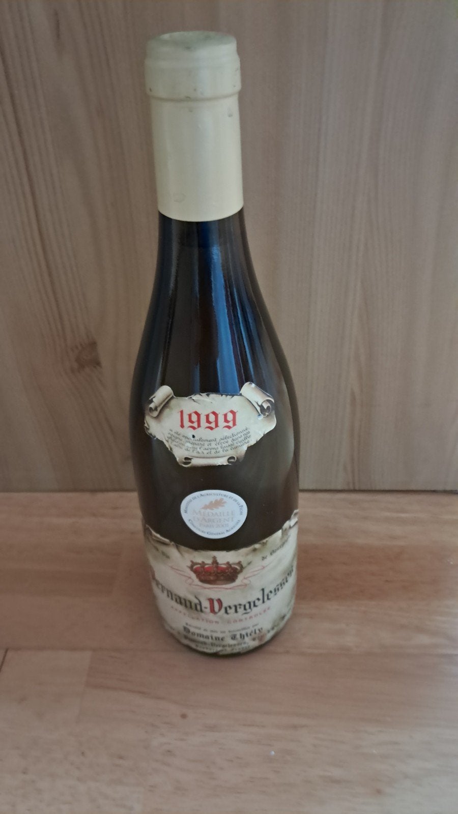 Bernard-Vergelesses 1999 - Domaine Thiely, Ophalen of Verzenden, Frankrijk, Rode wijn