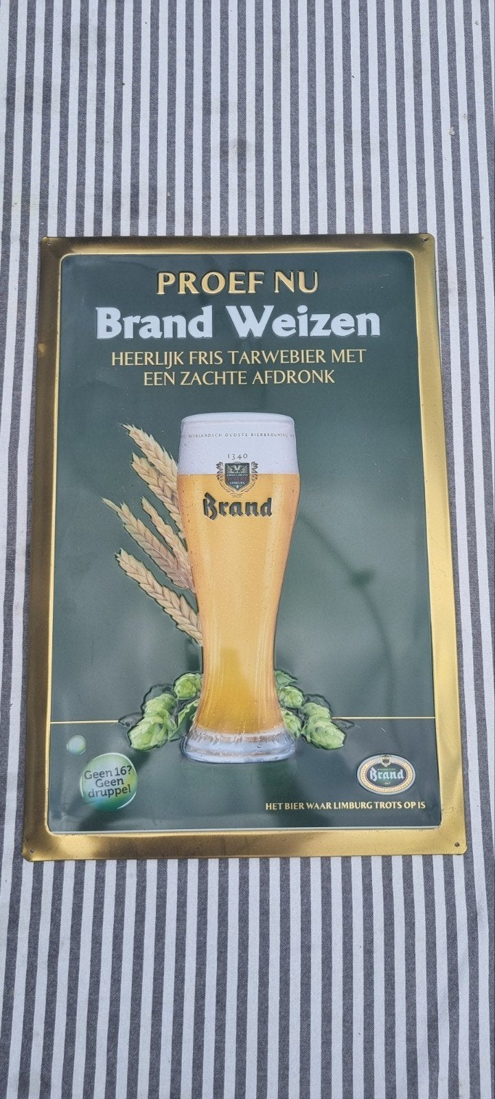 Brand bier brouwerij mancave bar bord reclamebord, Ophalen of Verzenden, Reclamebord