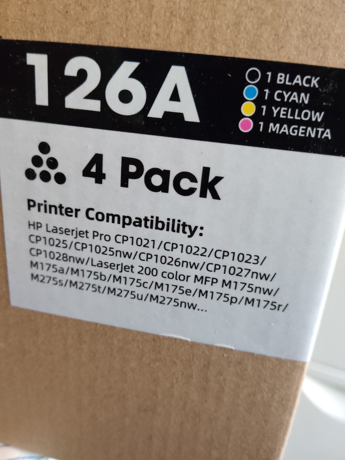 HP 126A Toner Cartridge 4-pack (Zwart, Cyaan, Geel, Magenta), Ophalen of Verzenden, Nieuw, Toner