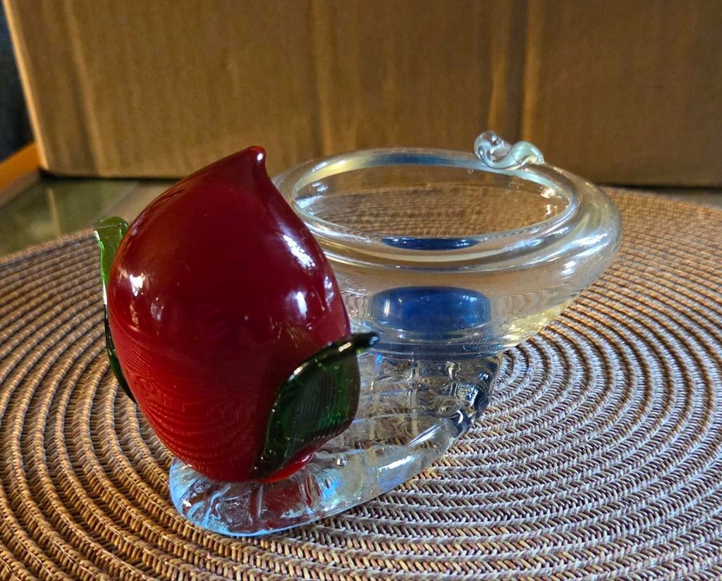 Vintage Art Deco Asbak, Antiek en Kunst, Antiek | Glas en Kristal, Ophalen of Verzenden