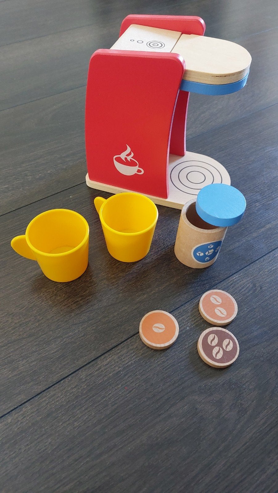 Houten speelgoed koffiemachine, Kinderen en Baby's, Ophalen, Zo goed als nieuw, Jongen of Meisje