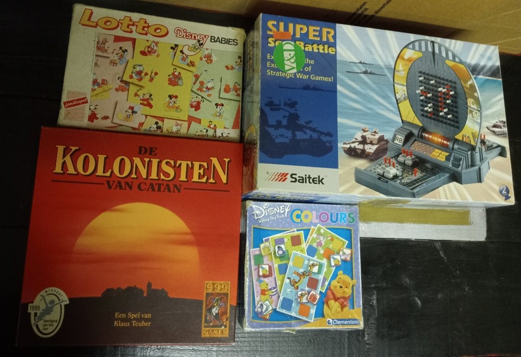 Kolonisten van Catan, Zeeslag, Bingo, Winnie the Pooh spel, Vijf spelers of meer, Ophalen of Verzenden, Zo goed als nieuw