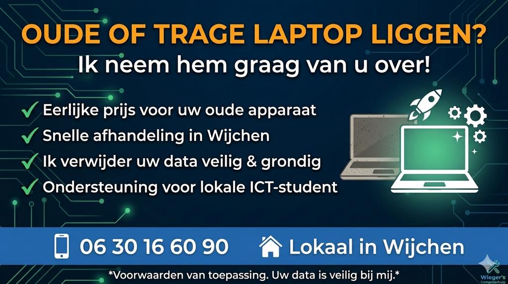 Oude of trage laptop inleveren? Ik neem hem graag over!, Computers en Software, Windows Laptops, Gebruikt, Ophalen of Verzenden