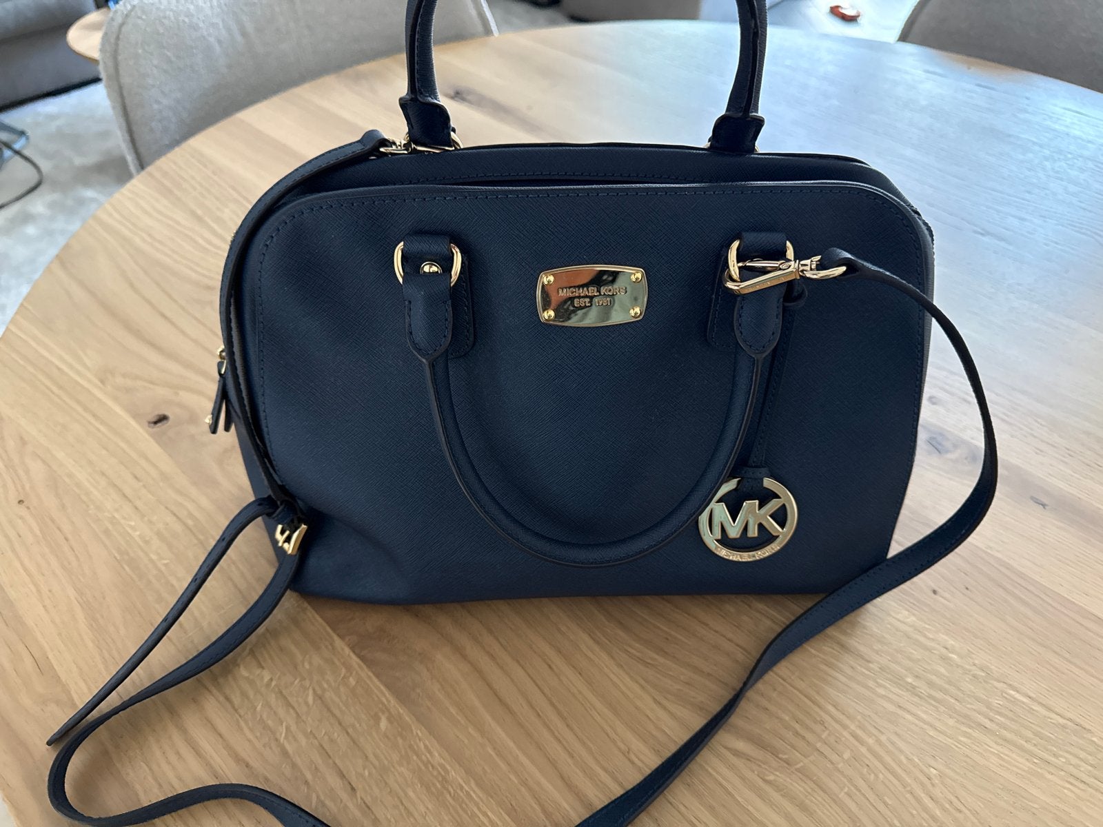 Michael Kors handtas - Donkerblauw, Sieraden, Tassen en Uiterlijk, Ophalen, Zo goed als nieuw, Blauw, Handtas