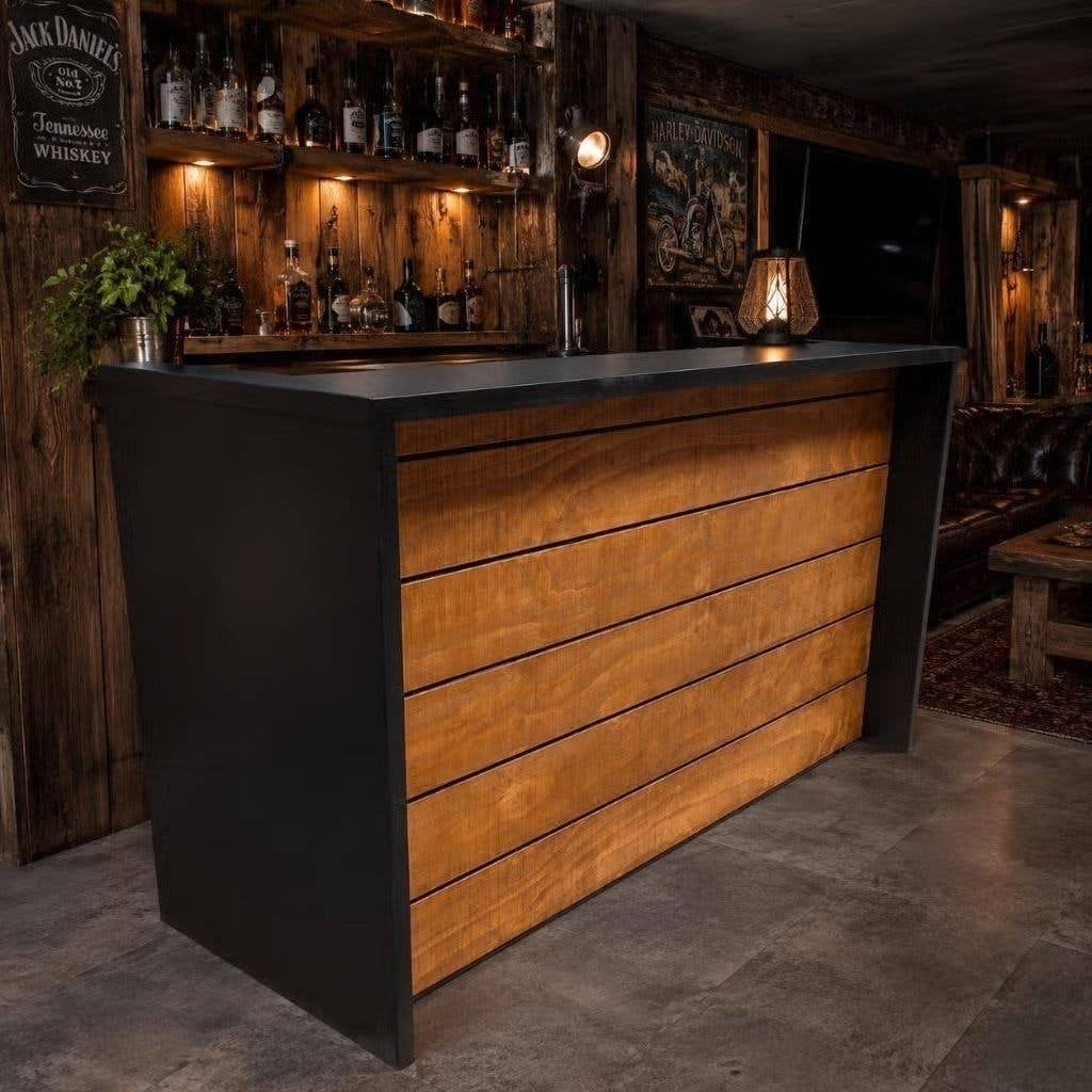 Bar big barn eieken - Houten bar - Thuisbar - Barren, Cave & Garden, Verzenden, Nieuw, Kouwe Hoek 1B, Waddinxveen