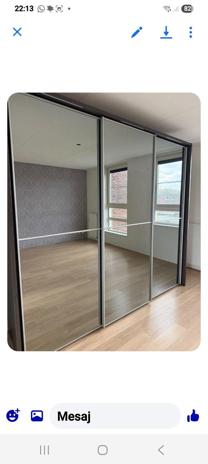 Moderne spiegelkast met schuifdeuren, Ophalen, Gebruikt, 200 cm of meer, Overige houtsoorten