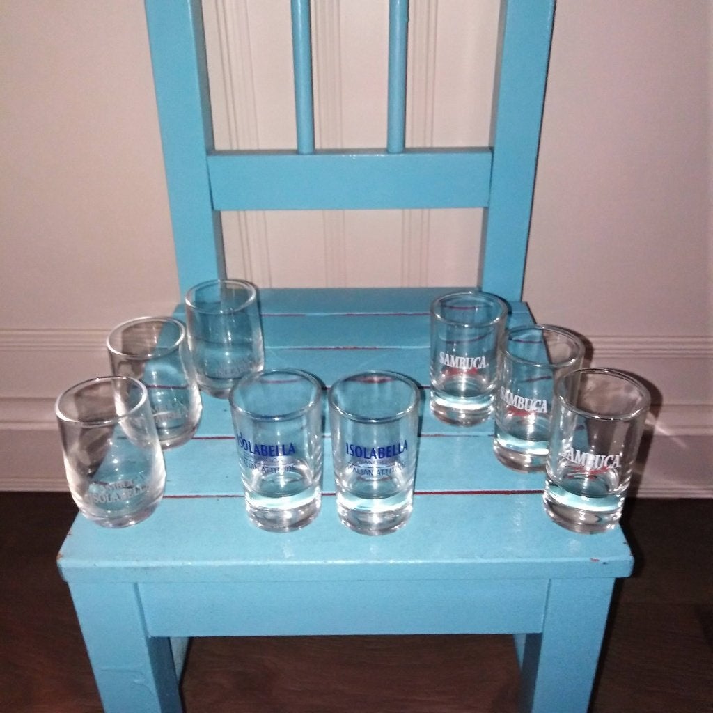 Sambucca isolabella glaasjes 8 stuks, Ophalen, Glas of Glazen, Overige stijlen, Glas