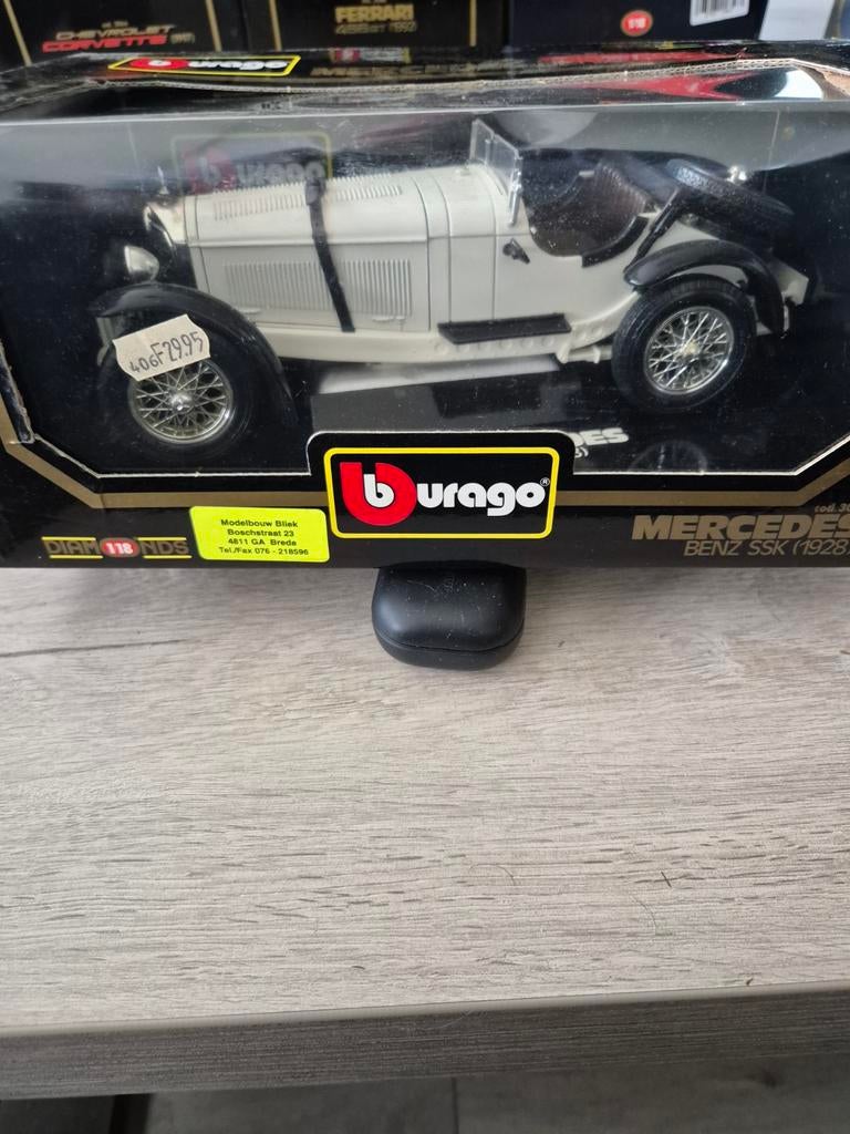 071 mercedes benz ssk 1/18 Bburago, Hobby en Vrije tijd, Modelauto's | 1:18, Ophalen of Verzenden, Zo goed als nieuw, Bburago