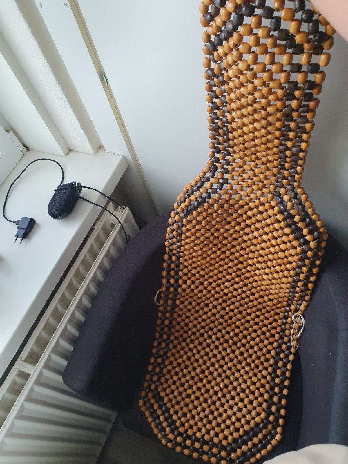 Nostalgische kralen hoes voor autostoel of stoel 1x, Ophalen of Verzenden, Gebruikt