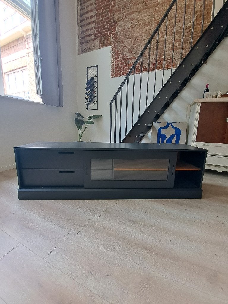 Stijlvol en modern WOOOD James tv-meubel (180 cm breed), Ophalen, Gebruikt, 150 tot 200 cm, Minder dan 100 cm