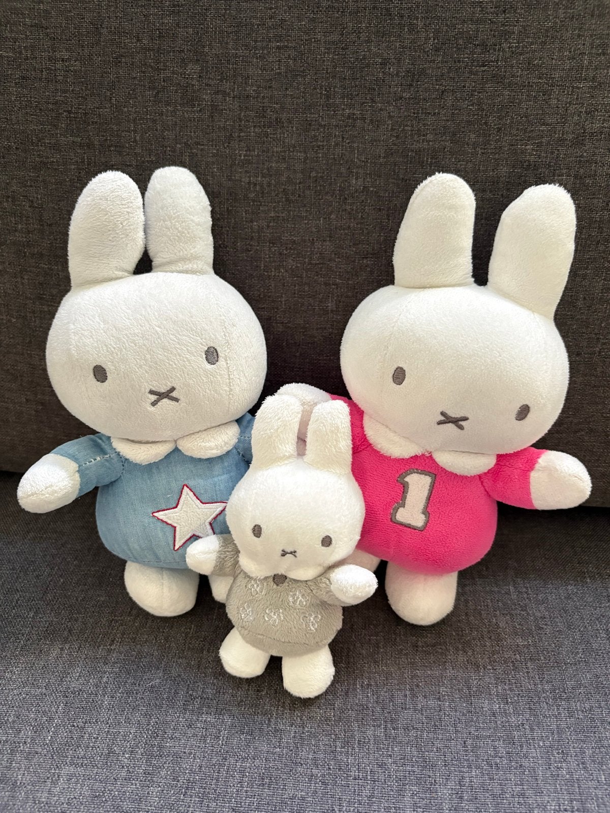 3 Nijntje knuffels: 2 rammelaars en 1 kleine knuffel, Met geluid, Konijn, Nijntje, Ophalen of Verzenden