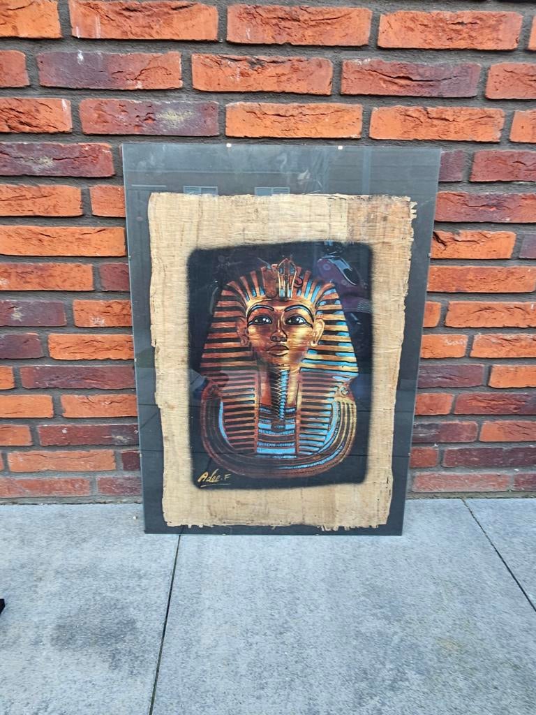 Schilderij Toetanchamon op papyrus, Ophalen