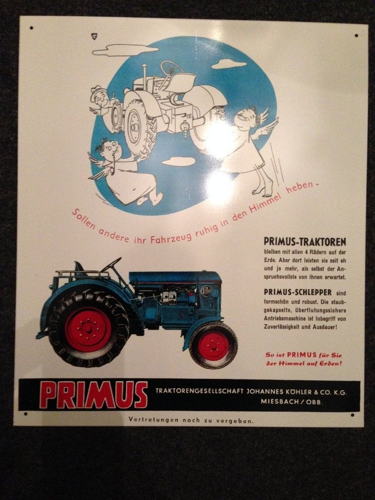 Reclame bord Primus, Ophalen of Verzenden, Zo goed als nieuw, Reclamebord