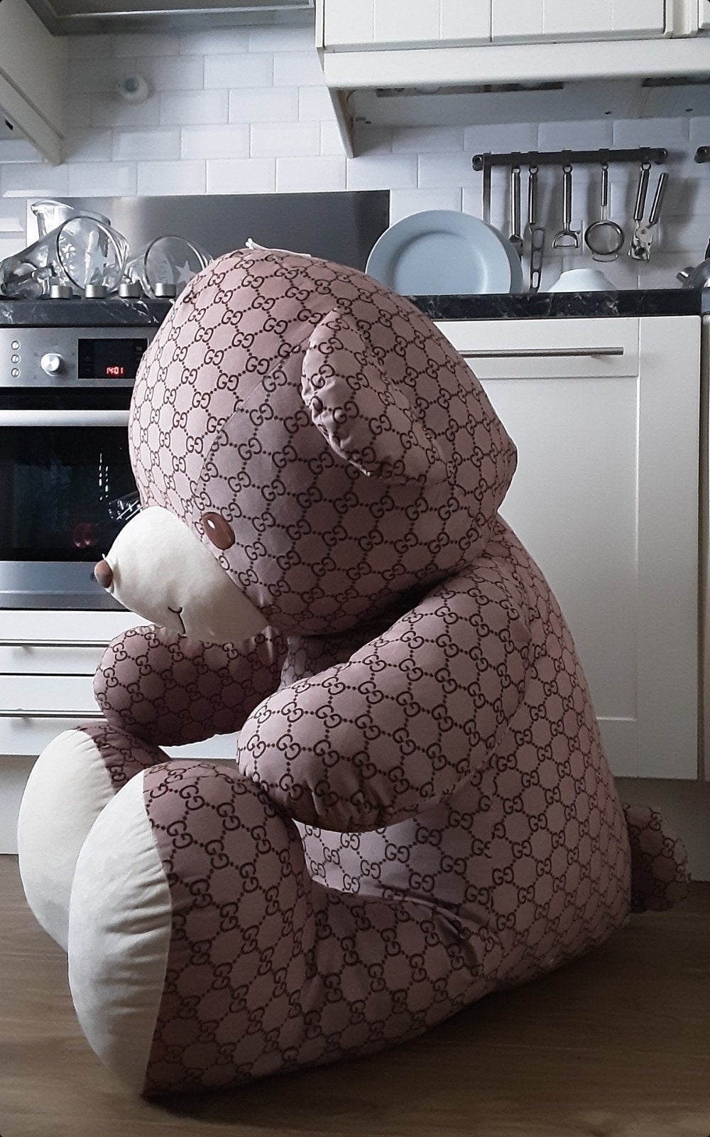 Gucci xxl Knuffelbeer teddy beer Jumbo knuffel, Ophalen of Verzenden, Zo goed als nieuw