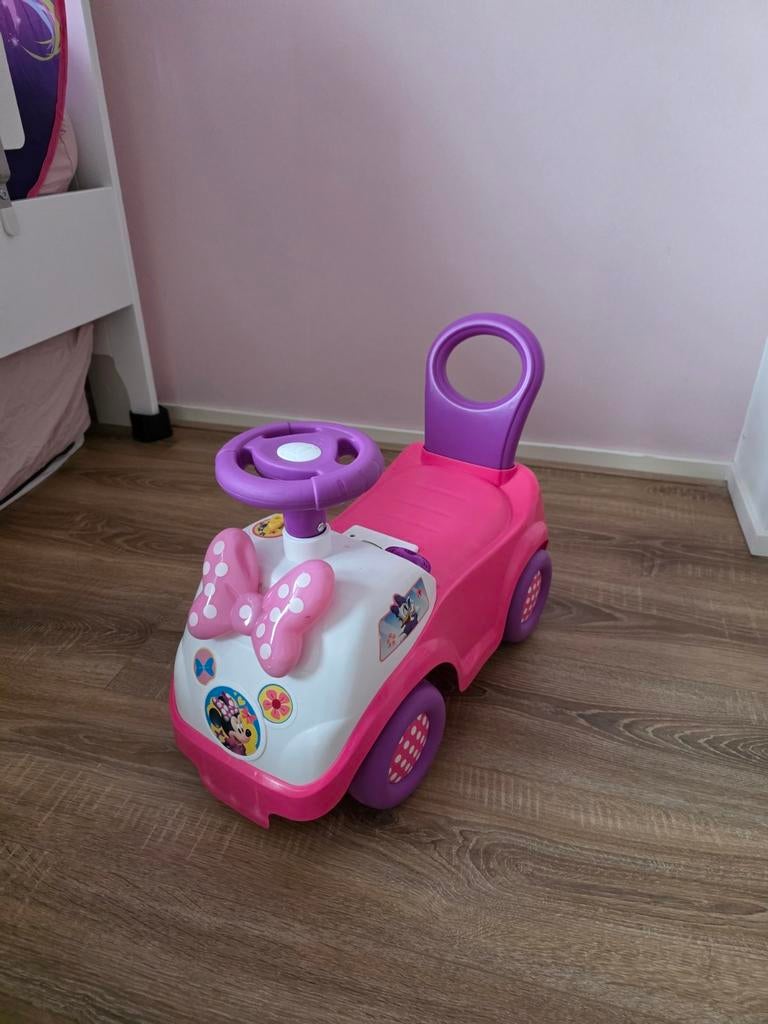Minnie Mouse loopauto roze, Kinderen en Baby's, Speelgoed | Buiten | Voertuigen en Loopfietsen, Ophalen, Gebruikt, Loopvoertuig