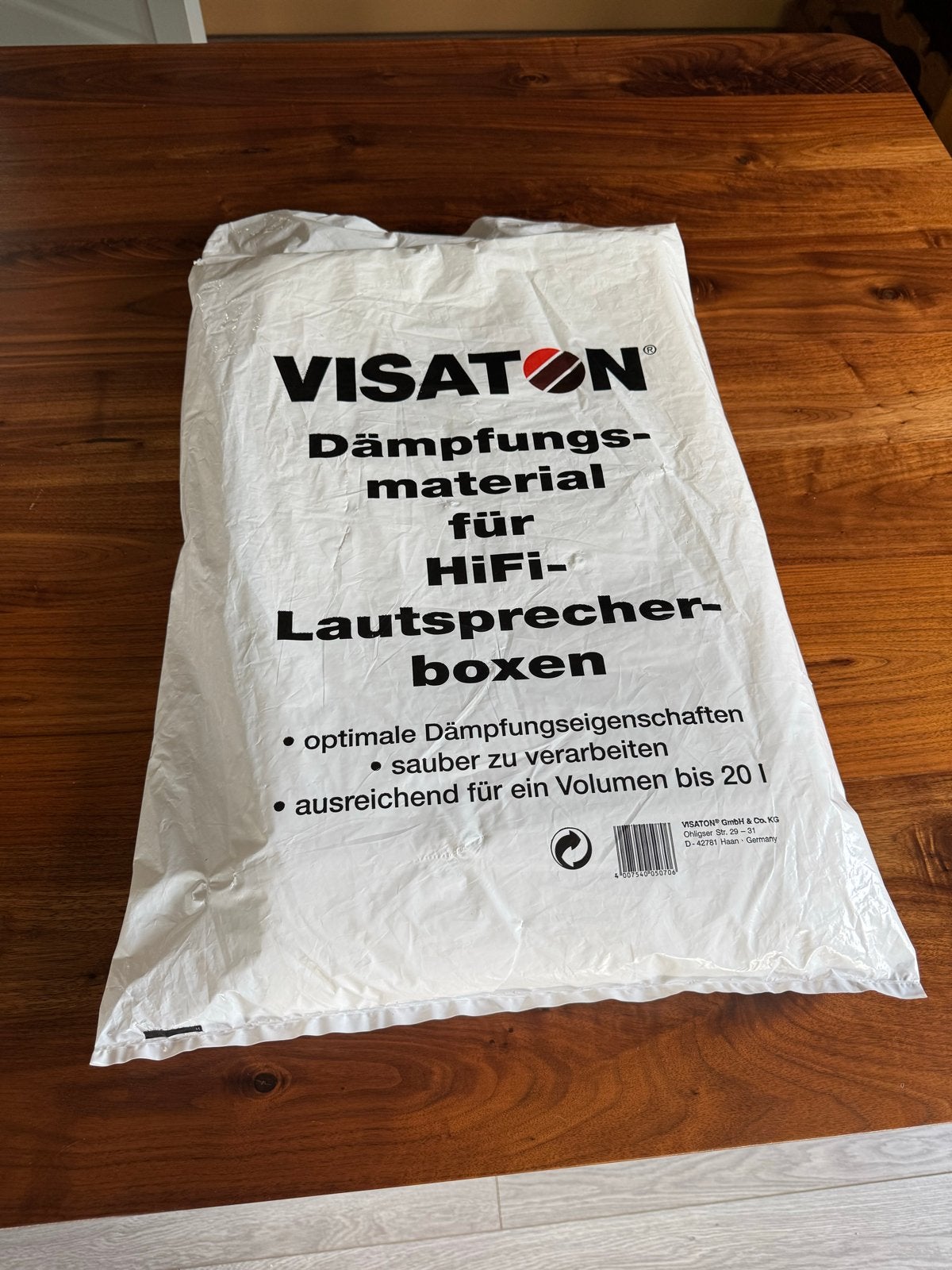 Visaton dempingsmateriaal voor HiFi luidsprekers (2 matten), Overige typen, Nieuw, Minder dan 60 watt, Ophalen