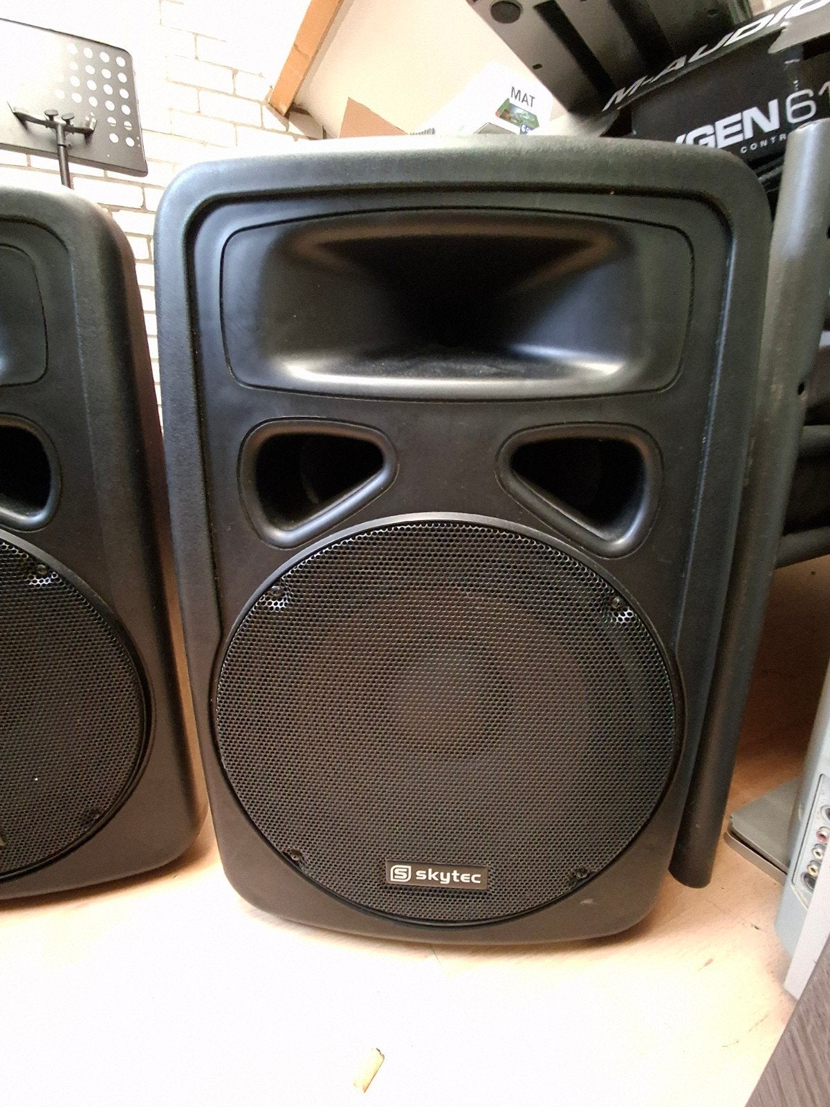 Skytec actieve speakerset - 2 stuks, Audio, Tv en Foto, Gebruikt, Speakerset, AUX-ingang, Ophalen