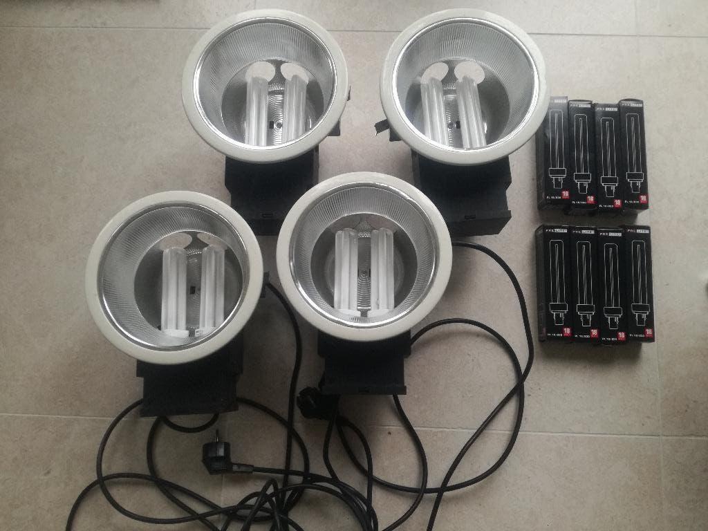 Plafondlamp downlighter., Ophalen of Verzenden, Gebruikt, Metaal