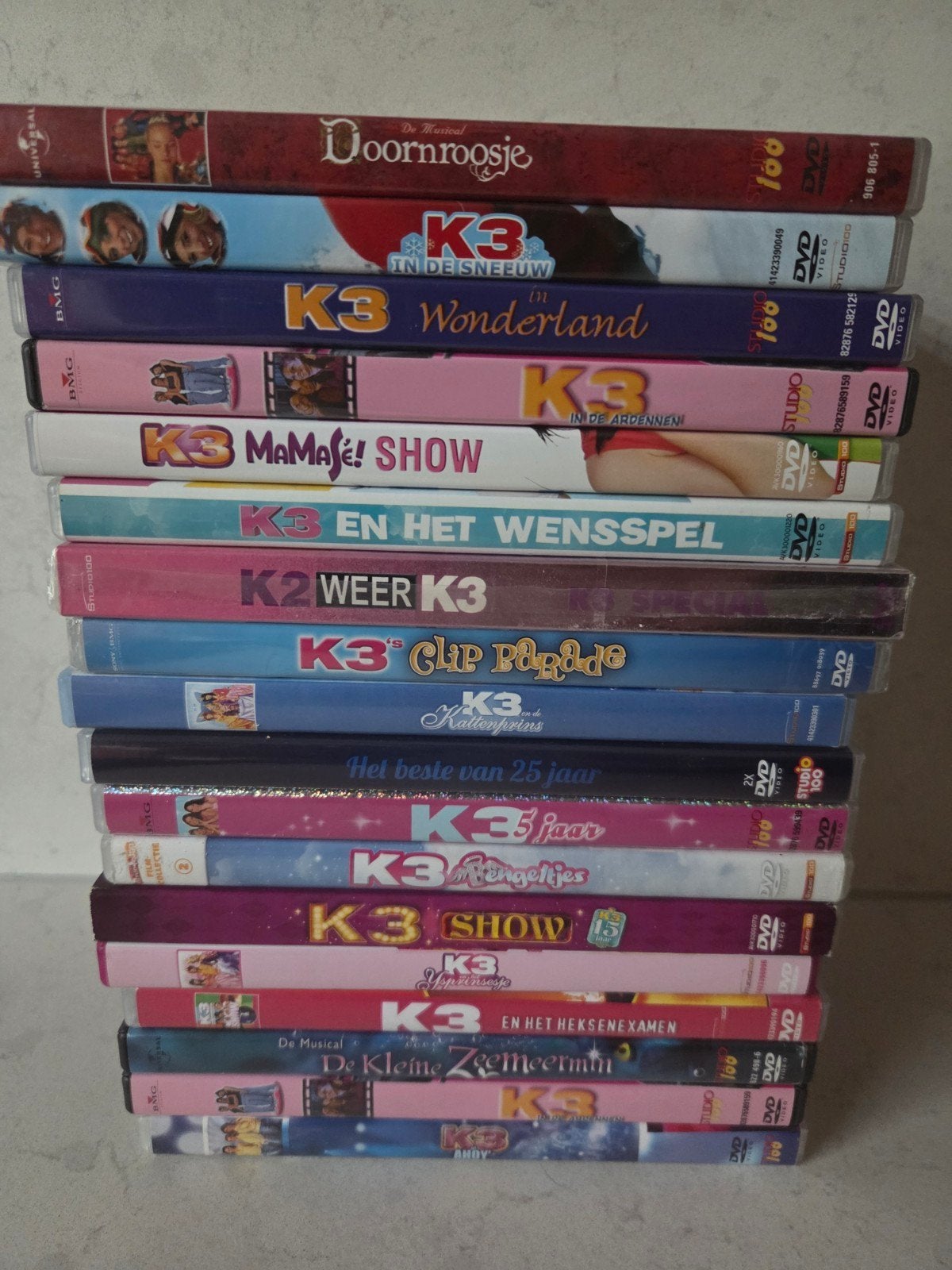 K3 - 18x dvd's, Cd's en Dvd's, Alle leeftijden, Ophalen of Verzenden, Zo goed als nieuw
