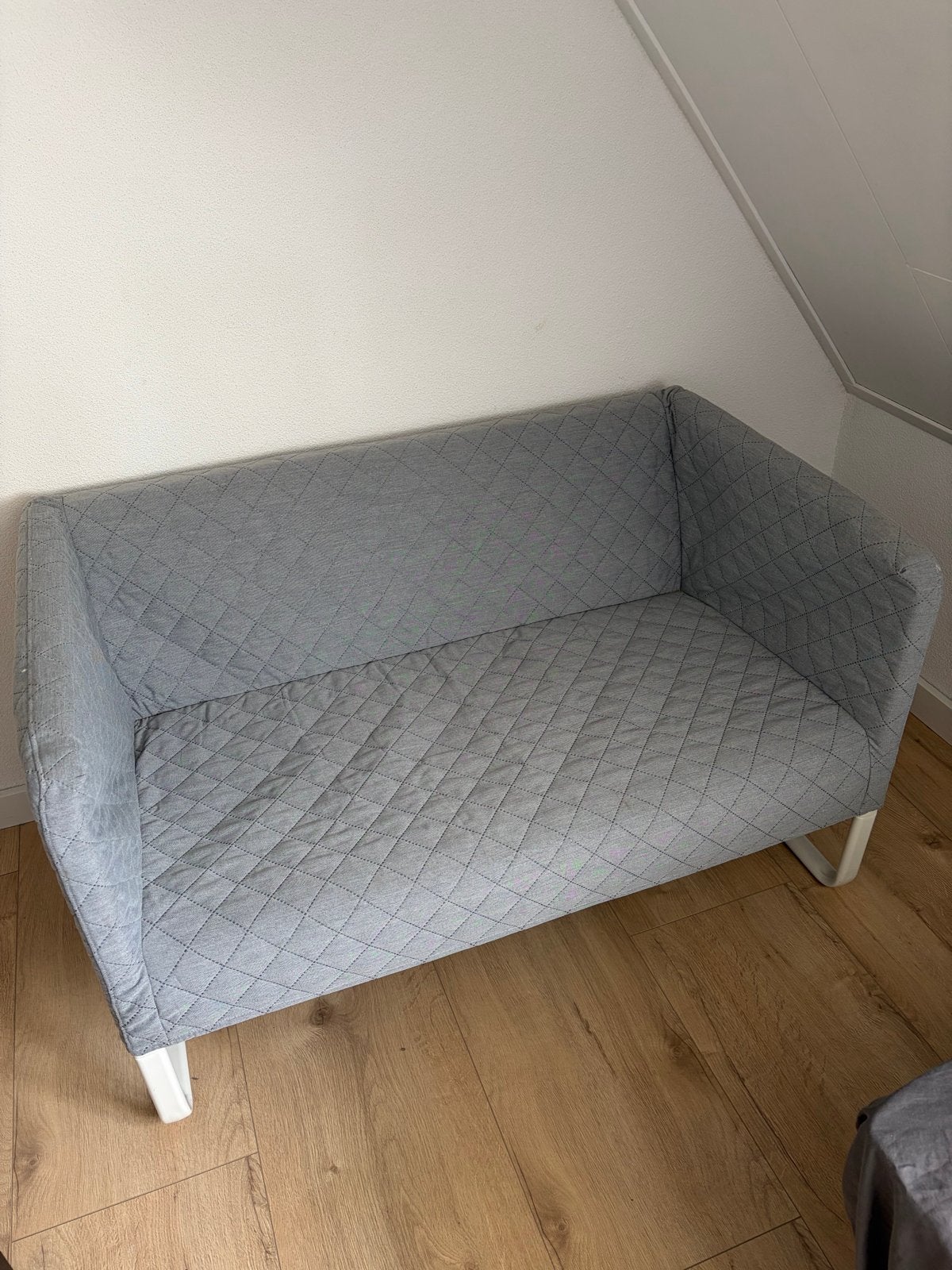 IKEA Knopparp 2-zitsbank - Grijs, Ophalen, Gebruikt, Minder dan 75 cm, Tweepersoons